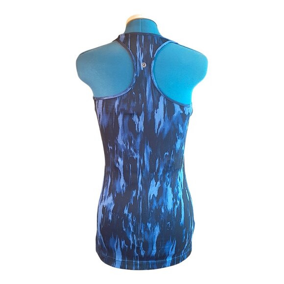 Lululemon Cool Racerback Tank Painted Animal Sprinkler Black Print Women’s Top - Picture 2 of 6